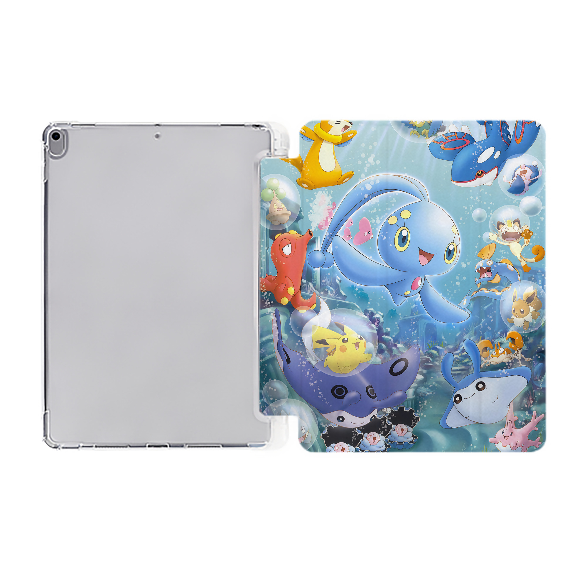 （画像用） ポケットモンスター Pokémon IPad ケース ペン収納付き 三つ折りスタンド PUレザー×シリコン 対応機種9.5/10.5/10.9インチ